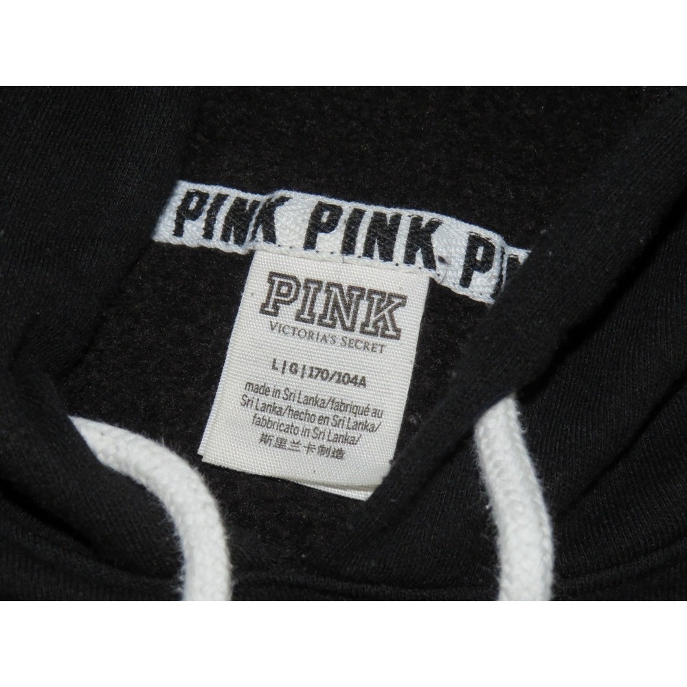 Victoria's Secret PINK Vintage Y2K Cropped Hoodie Sweatshirt Women's Large - Picture 4 of 5